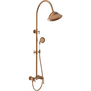Essebagno - Leeds Retro-Duschsäule Kupfer mit mechanischer Armatur