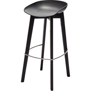 Essentials Barhocker Keeve, niedrig, Birkenholzgestell mit Sitzfläche aus Kunststoff
