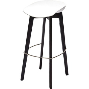 Essentials Barhocker Keeve, niedrig, Birkenholzgestell mit Sitzfläche aus Kunststoff