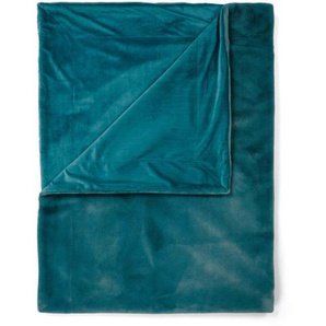 Essenza Felldecke, Blau, Textil, Fell, Uni, 150x200 cm, Oeko-Tex® Standard 100, Wohntextilien, Decken, Felldecken
