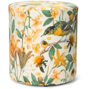 Essenza Hocker , Gelb , Textil , Floral , Wohnzimmer, Hocker, Sitzhocker