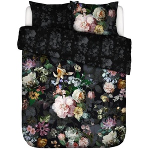 Essenza Satin-Bettwäsche-Garnitur Fleur Festive Farbe Almost black Größe 200x200+2-80x80 44811057