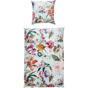 Essenza Wendebettwäsche Filou, Salbeigrün, Textil, Blume, 135x200 cm, Oeko-Tex® Standard 100, Schlaftextilien, Bettwäsche, Bettwäsche,