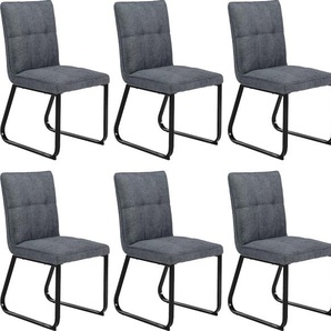 Essgruppe BYLIVING Sitzmöbel-Sets Gr. B/H/T: 160 cm x 95,5 cm x 62 cm, Kunstleder, Einlegeplatte, ausziehbar, braun (braun, dunkelgrau, schwarz) Essgruppen