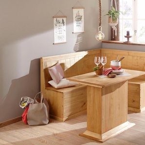 Essgruppe HOME AFFAIRE Sara, beige (natur gebeizt, gewachst), Set klein, Sitzmöbel-Sets, bestehend aus Eckbank und Tisch