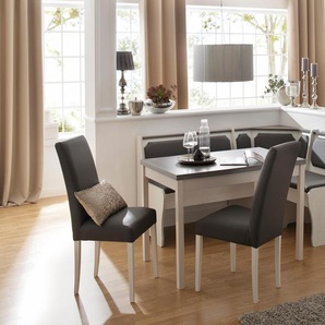 Essgruppe HOME AFFAIRE Spree Sitzmöbel-Sets grau (weiß, grau) Essgruppen bestehend aus Eckbank, Tisch und 2 Stühlen