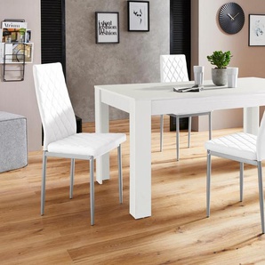 Essgruppe INOSIGN Lynn160/Brooke Sitzmöbel-Sets Gr. B: 160 cm, weiß (weiß, weiß) Essgruppen Tisch mit 4 Stühlen
