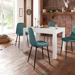 Essgruppe INOSIGN Sitzmöbel-Sets Gr. B: 120 cm, blau (weiß, blau) Essgruppen Sitzmöbel-Sets mit Esstisch 120 cm breit