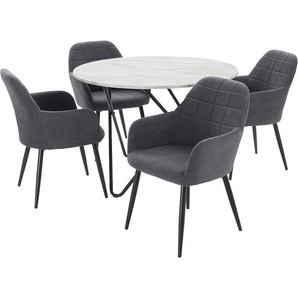 Essgruppe INOSIGN Sitzmöbel-Sets grau (weiß, grau) Essgruppen mit 4 Stühle