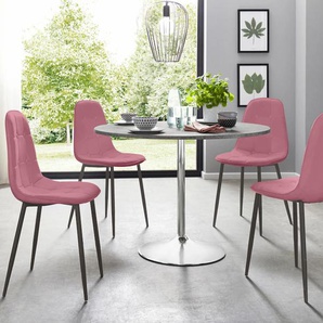 Essgruppe INOSIGN Sitzmöbel-Sets rosa (zement, optik, rosa) Essgruppen