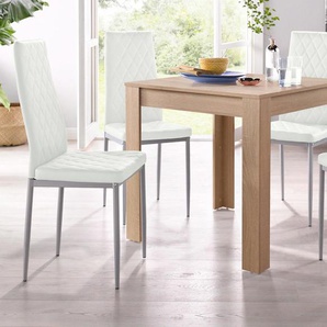 Essgruppe INOSIGN Sitzmöbel-Sets weiß (eichefarben sägerau, weiß) Essgruppen mit Tisch in Eichefarben Sägerau, Breite 80 cm