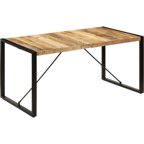 Esstisch 160x80x75 cm Massivholz Mango Vidaxl