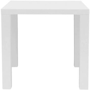 Esstisch 80x80 cm, weiß, Hochglanz lackiert - Tisch, Holztisch, Esszimmertisch