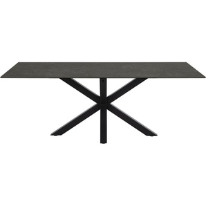 Esstisch ACTONA GROUP Hanna Tische Gr. B/H/T: 200 cm x 76 cm x 100 cm, schwarz Esstische rechteckig mit einer schwarzen Keramik-Optik Tischplatte, Breite 200 cm