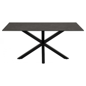 Esstisch ACTONA GROUP Heaven Tische Gr. B/H/T: 160 cm x 75,5 cm x 90 cm, schwarz Esstische rechteckig mit schwarzer Keramik und schwarzem Stahlkreuz, L: 160 cm
