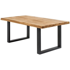 Esstisch Alessia 160cm Gerade Braun U-Form Schwarz