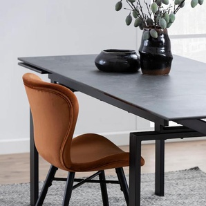 Esstisch ANDAS Hugh Tische Gr. B/H/T: 160 cm x 76 cm x 85 cm, Ansteckplatten, schwarz (schwarz, schwarz, schwarz) Esstische rechteckig in verschiedenen Tischbreiten und Farbvarianten erhältlich