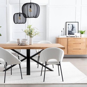 Esstisch Arcon 200 x 100cm Braun/Eiche/Schwarz