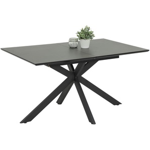 Esstisch ausziehbar Keramikoptik  ¦ schwarz ¦ Maße (cm): B: 90 H: 76