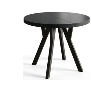 Esstisch ausziehbar - schwarz - Materialmix - 77 cm | Möbel Kraft