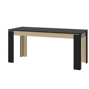 Esstisch ausziehbar - schwarz - Materialmix - 90 cm - 76 cm | Möbel Kraft