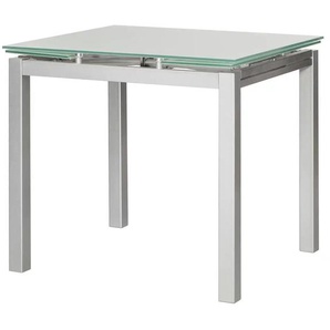 Esstisch ausziehbar - silber - Materialmix - 75 cm - 75 cm | Möbel Kraft