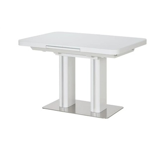 Esstisch ausziehbar Tizian ¦ weiß ¦ Maße (cm): B: 80 H: 76