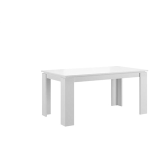 Esstisch ausziehbar   ¦ weiß ¦ Maße (cm): B: 160 H: 76
