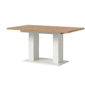 Esstisch ausziehbar  - weiß - Materialmix - 150 cm - 76 cm | Möbel Kraft