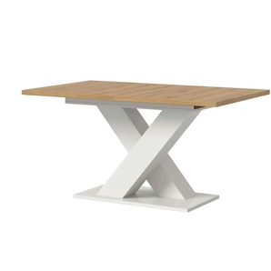 Esstisch ausziehbar  - weiß - Materialmix - 150 cm - 76 cm | Möbel Kraft