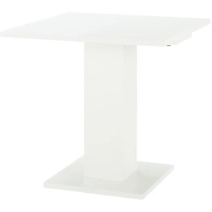 Esstisch ausziehbar - weiß - Materialmix - 80 cm - 76 cm | Möbel Kraft