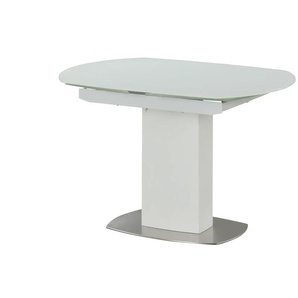 Esstisch ausziehbar - weiß - Materialmix - 90 cm - 75 cm | Möbel Kraft