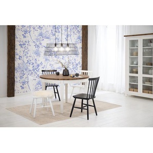 Esstisch III Ø 120cm Braun/Kiefer Weiß