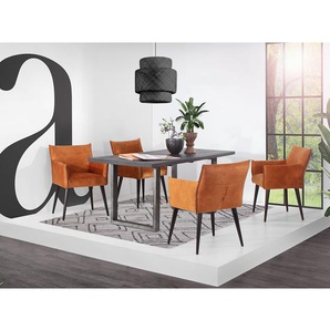 Esstisch 180 x 76 x 90cm Schwarz