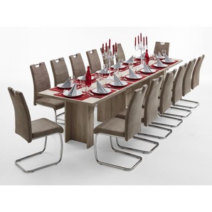 Esstisch Biran 160 x 76 x 90cm Braun