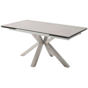 Esstisch Blaton 160 x 90 cm Grau/Grau/Silber
