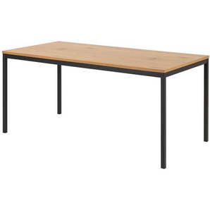 Esstisch 160 x 80cm Schwarz/Braun