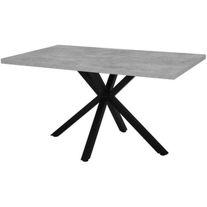 Esstisch Estufa 140 x 90 cm Grau/Beton Dekor