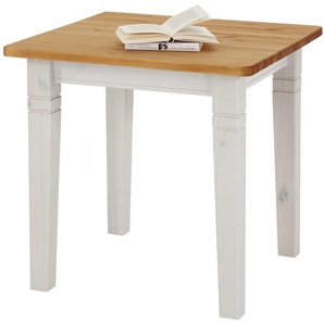 Esstisch I 78 x 78 x 78cm ohne Funktion Weiß/Kiefer Weiß/Kiefer Laugenfarbig