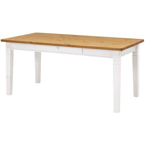 Esstisch V 180 x 90 cm Weiß/Kiefer Laugenfarbig/Kiefer Weiß