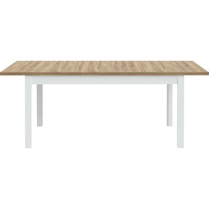 Esstisch FORTE Tische Gr. B/H/T: 160,4 cm x 76,6 cm x 90 cm, Auszugsplatte, weiß (secret grey, valencia eiche, eiche) Ausziehbare Esstische