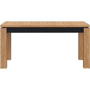 Esstisch FORTE Tische Gr. B/H/T: 160,4 cm x 78,2 cm x 90,4 cm, braun (waterford eiche, schwarz, waterford eiche) Ausziehbare Esstische
