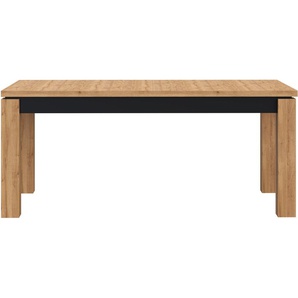 Esstisch FORTE Tische Gr. B/H/T: 180,4 cm x 78,2 cm x 90,4 cm, braun (waterford eiche, schwarz, waterford eiche) Ausziehbare Esstische