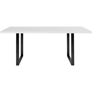 Esstisch FORTE Tische Gr. B/H/T: 180 cm x 74,1 cm x 90 cm, weiß (weiß matt, schwarz) Esstische rechteckig