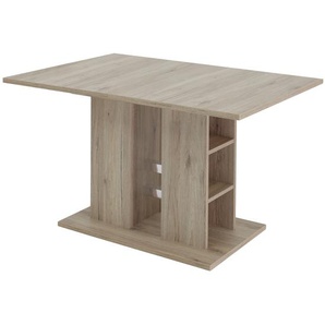 Esstisch Frise 120 x 76 x 80cm Braun/Eiche Sanremo Hell Dekor