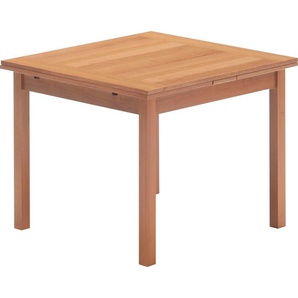 Esstisch HAMMEL FURNITURE Basic by Hammel Dinex Tische Gr. B/H/T: 90 cm x 76 cm x 90 cm, Auszugsplatte, rot (kirsche) Esstische rechteckig aus FurnierMassivholz, in zwei Breiten, mit Auszugsfunktion