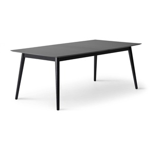 Esstisch HAMMEL FURNITURE Meza by Hammel Tische Gr. B/H: 210 cm x 74 cm, Einlegeplatten, schwarz (schwarz, schwarz, schwarz) Esstische rechteckig rechteckige Tischplatte MDF, Massivholzgestell, mit 2 Einlegeplatten