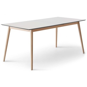 Esstisch HAMMEL FURNITURE Meza by Hammel Tische Gr. B/H: 210 cm x 74 cm, Einlegeplatten, weiß (weiß, schwarz, weiß) Esstische rechteckig rechteckige Tischplatte MDF, Massivholzgestell, mit 2 Einlegeplatten