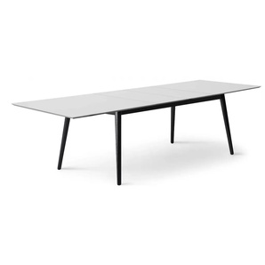 Esstisch HAMMEL FURNITURE Meza by Hammel Tische Gr. B/H/T: 210 cm x 74 cm x 100 cm, weiß (weiß, weiß) Esstische rechteckig rechteckige Tischplatte MDF, Massivholzgestell, mit 2 Einlegeplatten