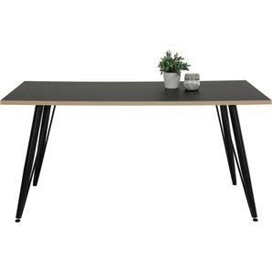 Esstisch HELA Tische Gr. B/H/T: 160 cm x 76 cm x 90 cm, Schwarz, schwarz (schwarz, schwarz, matt schwarz) Esstische rechteckig
